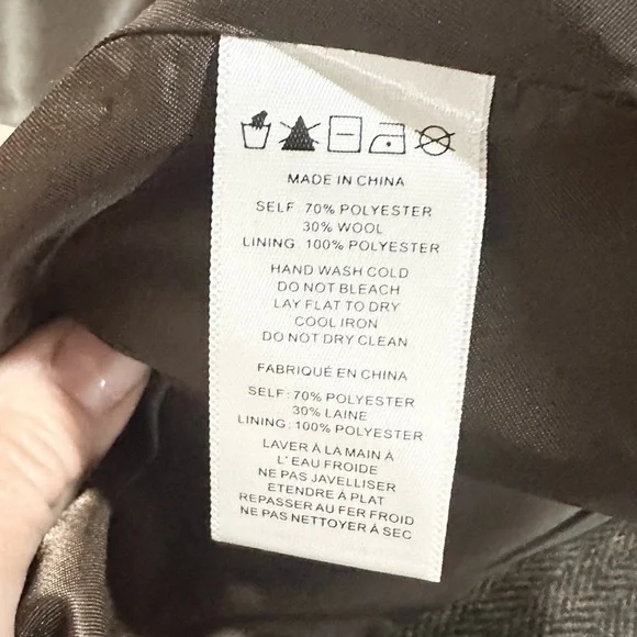 Paper Crane Brown Wool Blend Twill Double Breasted Blazer Jacket Size Small NWT - Picture 5 of 7